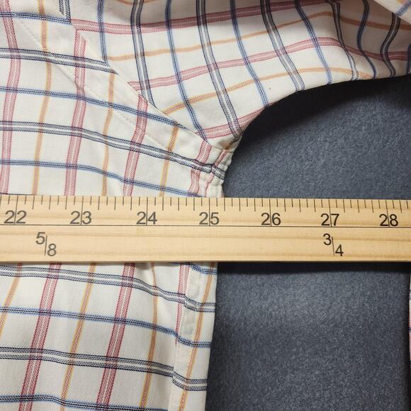 Austin Reed Shirt Mens Large Multicolor Plaid Button Down Long Sleeve Cotton Vtg - Picture 6 of 8